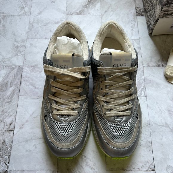 Gucci UltraPace Grey sneaker EU 40 US 9.5W 7M - Picture 2 of 5